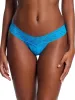 Signature Lace Low Rise Thong Ocean Eyes Blue sold by Hanky Panky