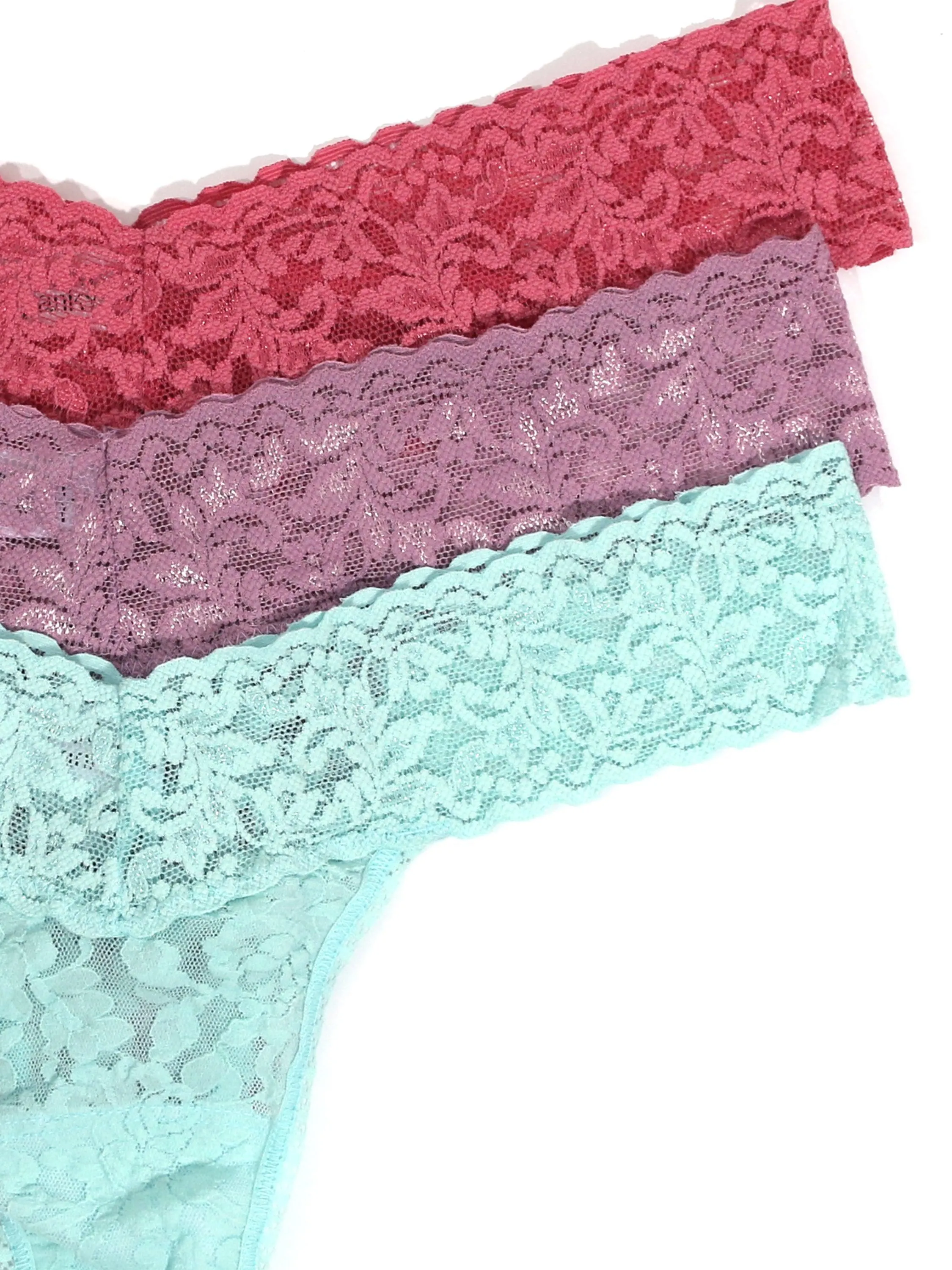 3 Pack Signature Lace Low Rise Thongs in Printed Box Sale sold by Hanky Panky product image thumbnail 2