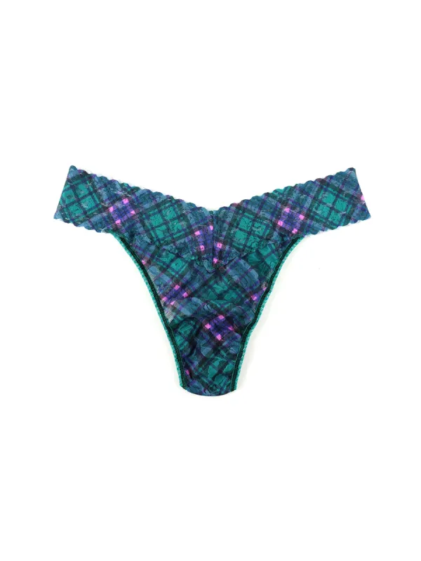 Plus Size Printed Signature Lace Thong 90's Plaid Sale sold by Hanky Panky