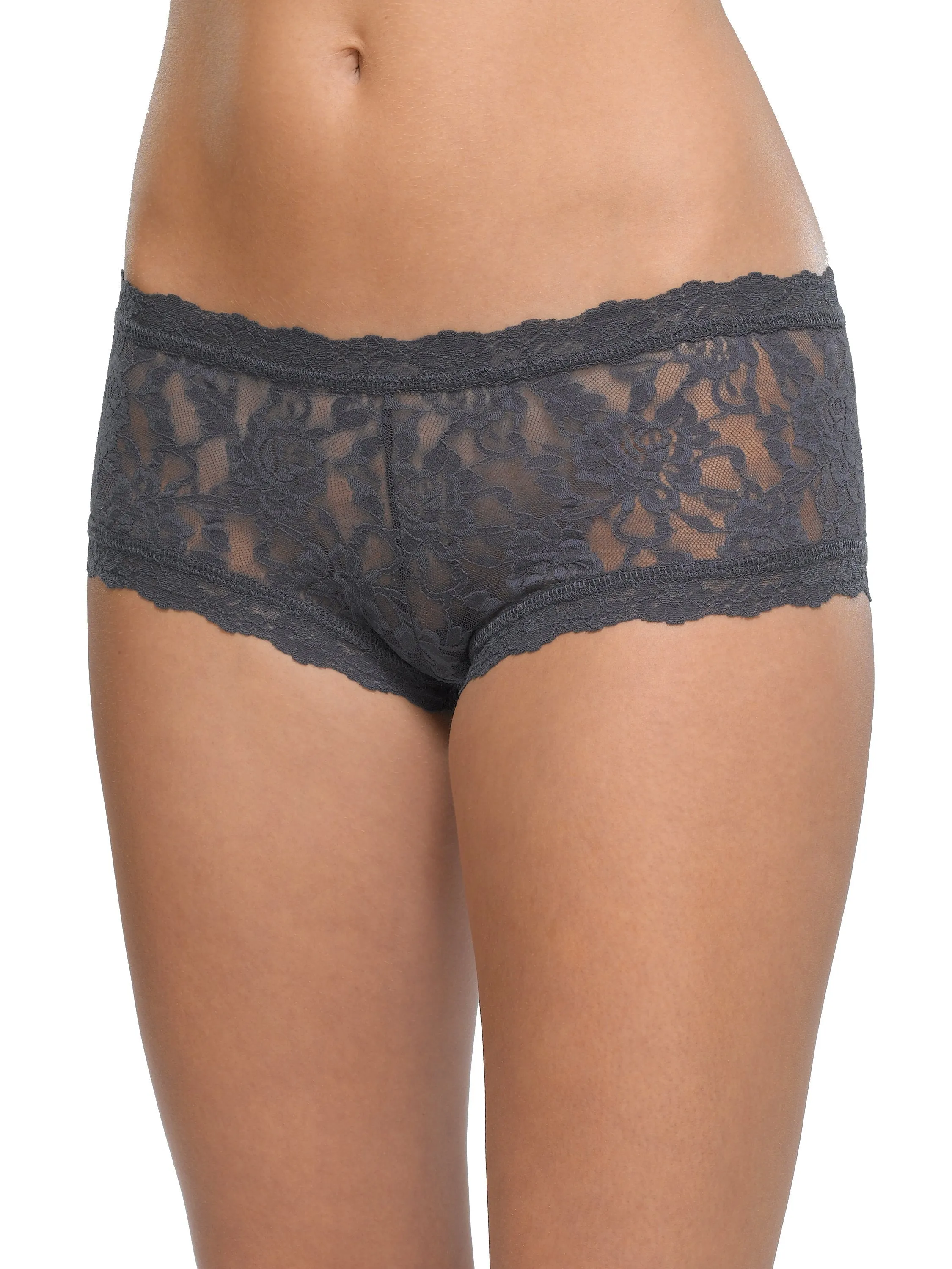 Signature Lace® Boyshort Granite Grey sold by Hanky Panky