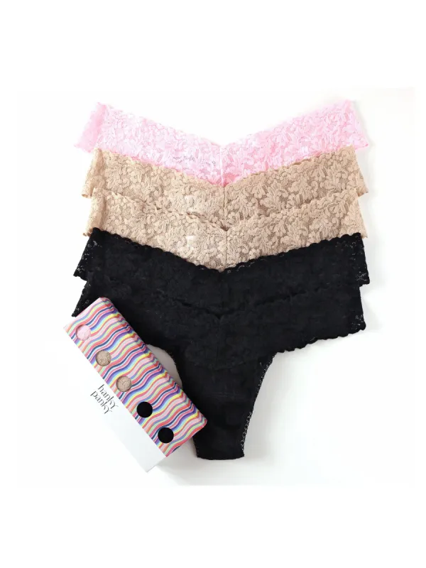 5 Pack Signature Lace® Low Rise Thongs sold by Hanky Panky