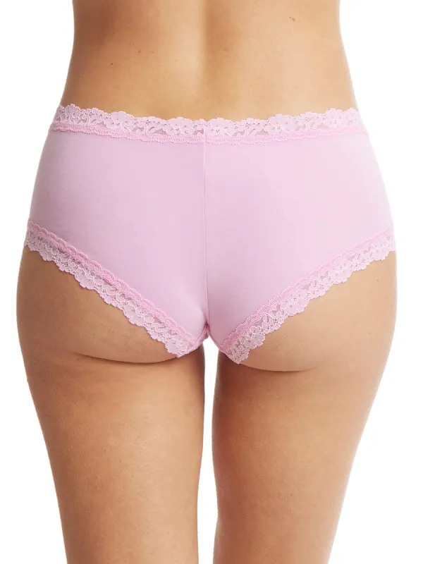 Supima® Cotton Boyshort Lotus Flower Pink Sale sold by Hanky Panky