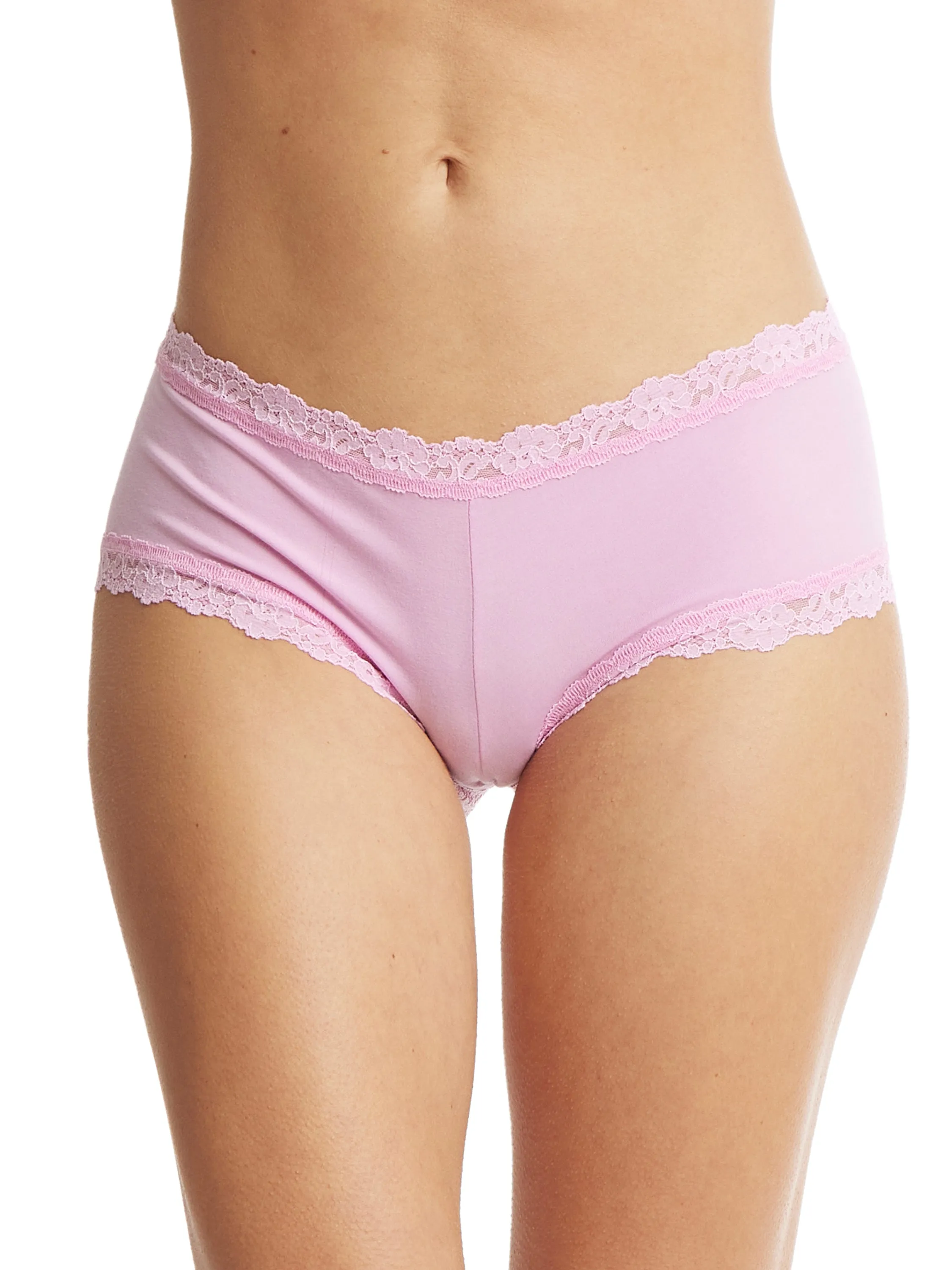 Supima® Cotton Boyshort Lotus Flower Pink Sale sold by Hanky Panky product image thumbnail 2