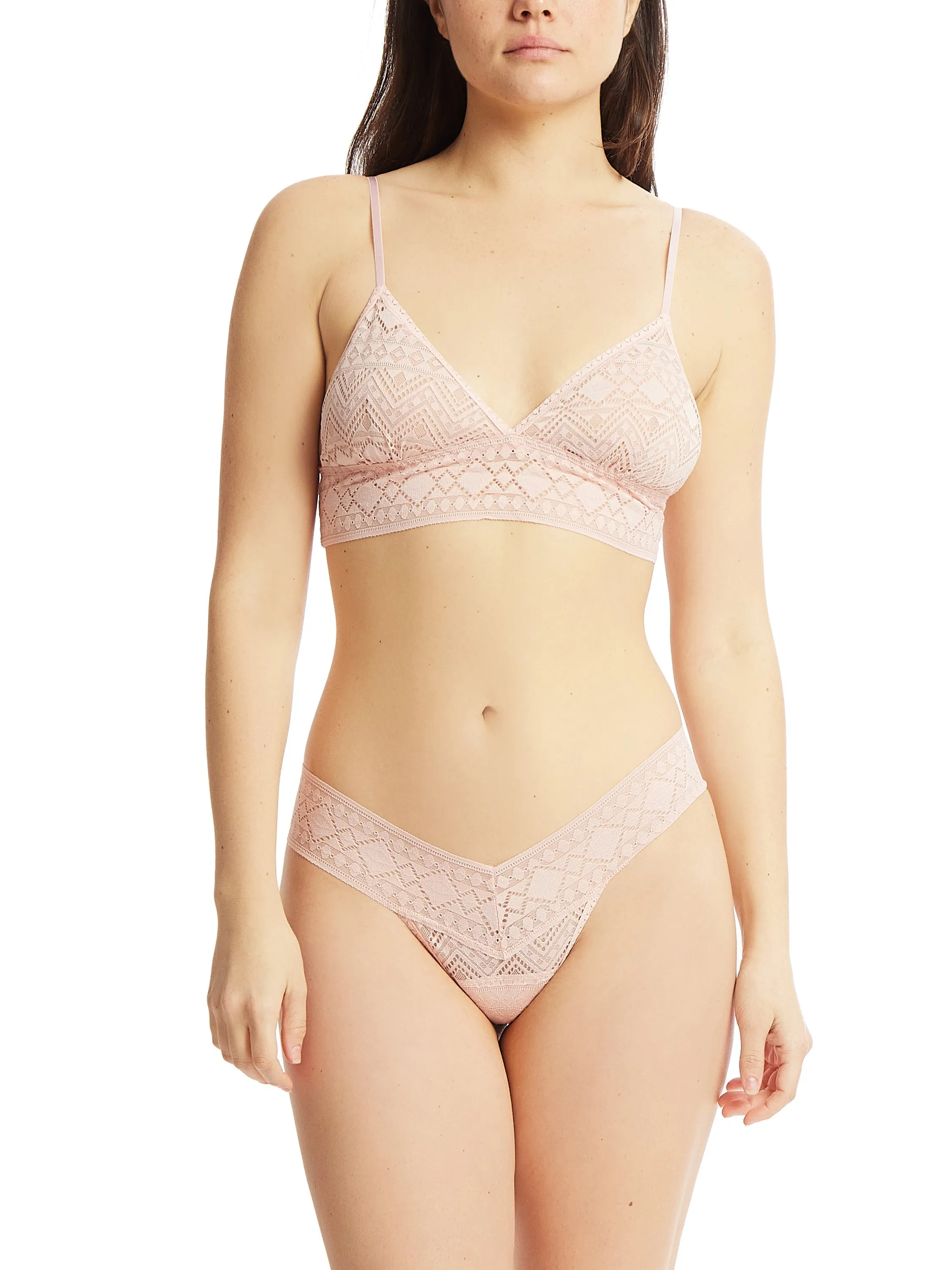 Gem Lace Low Rise Thong Sweet Chamomile Pink Sale sold by Hanky Panky product image thumbnail 4