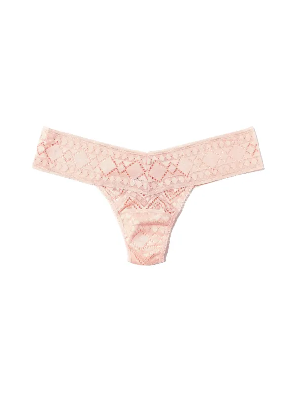 Gem Lace Low Rise Thong Sweet Chamomile Pink Sale sold by Hanky Panky