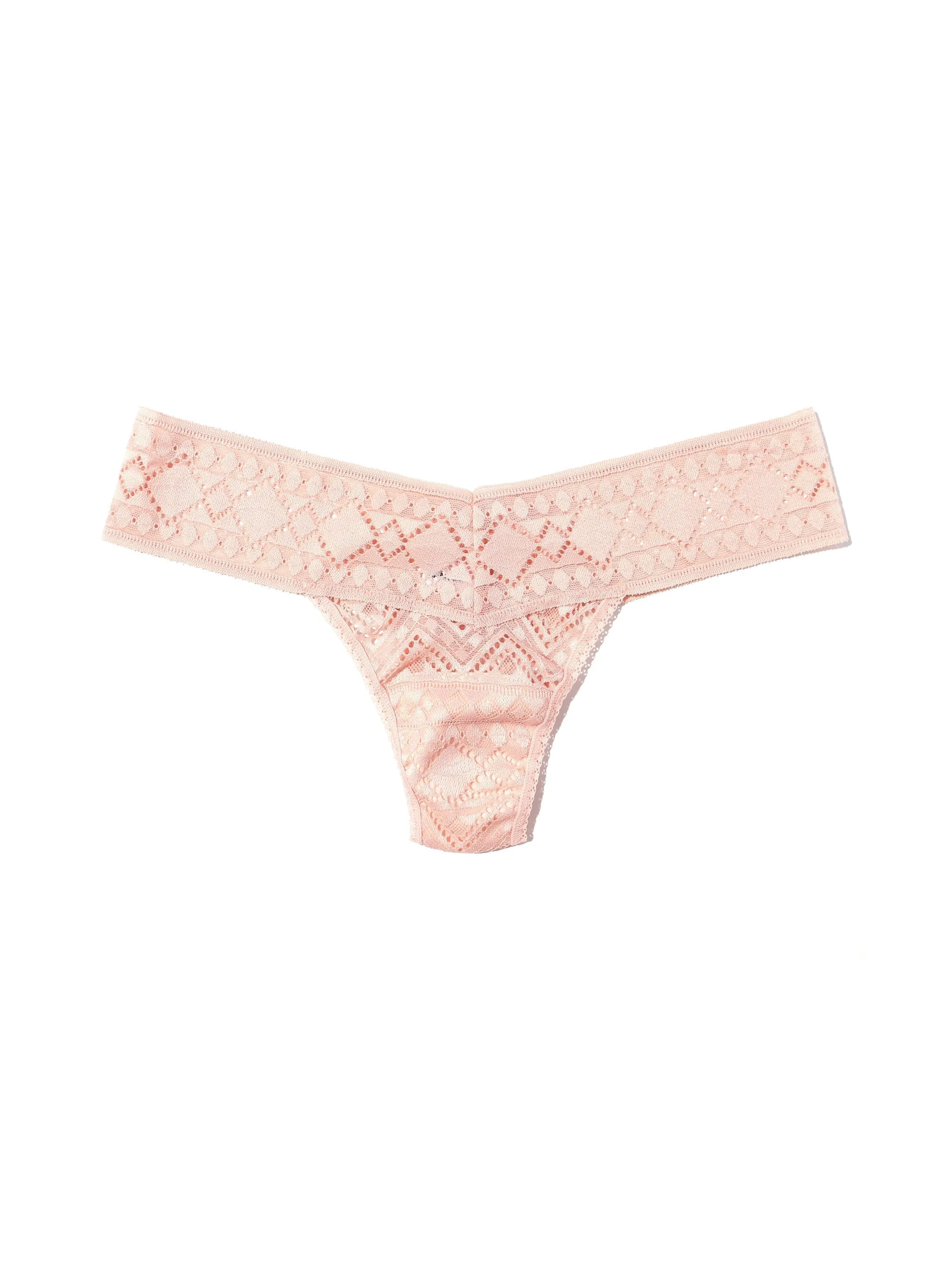 Gem Lace Low Rise Thong Sweet Chamomile Pink Sale sold by Hanky Panky