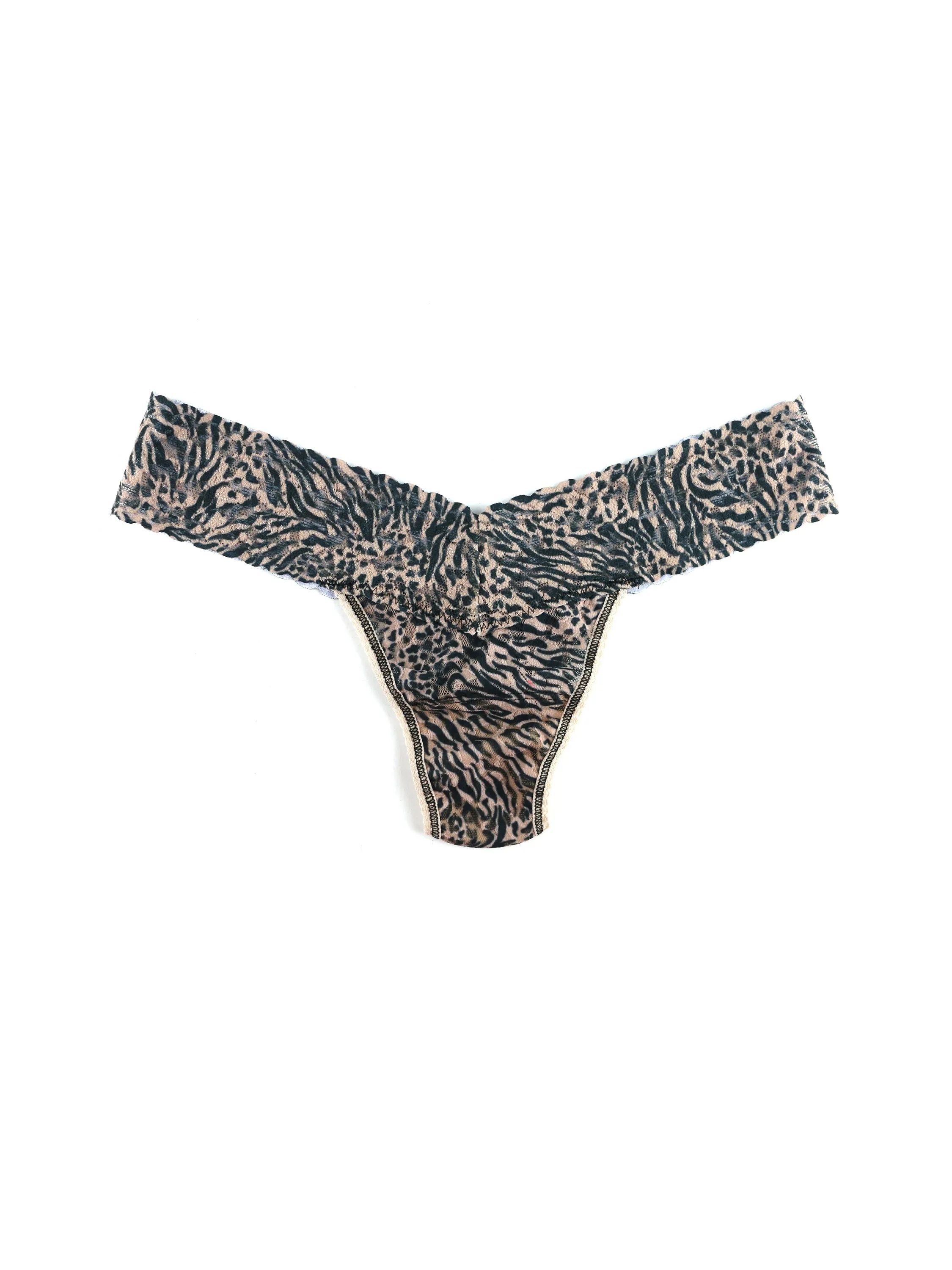 Printed Signature Lace Low Rise Thong Animal Kingdom Sale sold by Hanky Panky