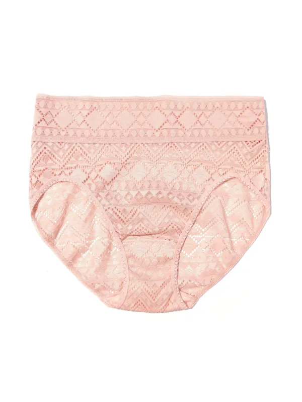 Gem Lace French Brief Sweet Chamomile Pink Sale sold by Hanky Panky
