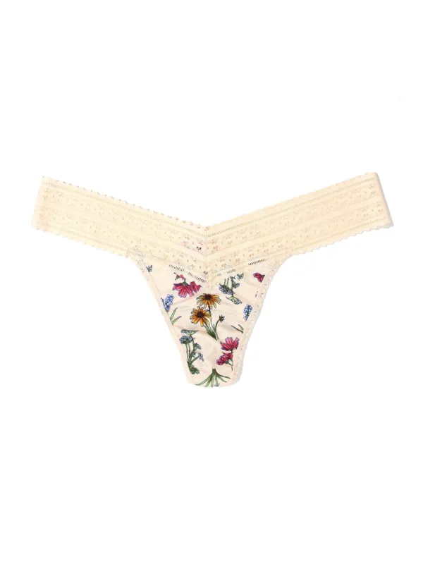 Printed DreamEase® Low Rise Thong Flourish Sale sold by Hanky Panky
