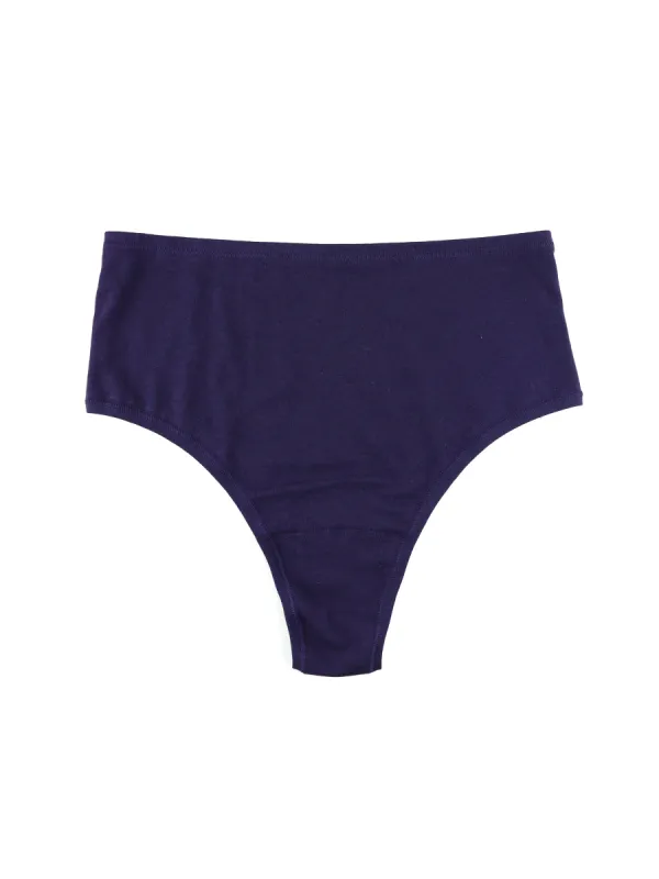 PlayStretch™ High Rise Thong Concord Purple sold by Hanky Panky