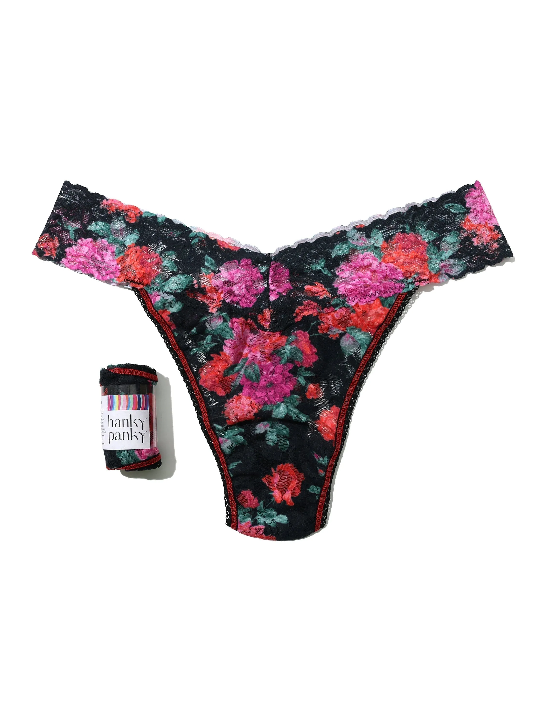 Printed Signature Lace Original Rise Thong Autobiography Sale sold by Hanky Panky product image thumbnail 4