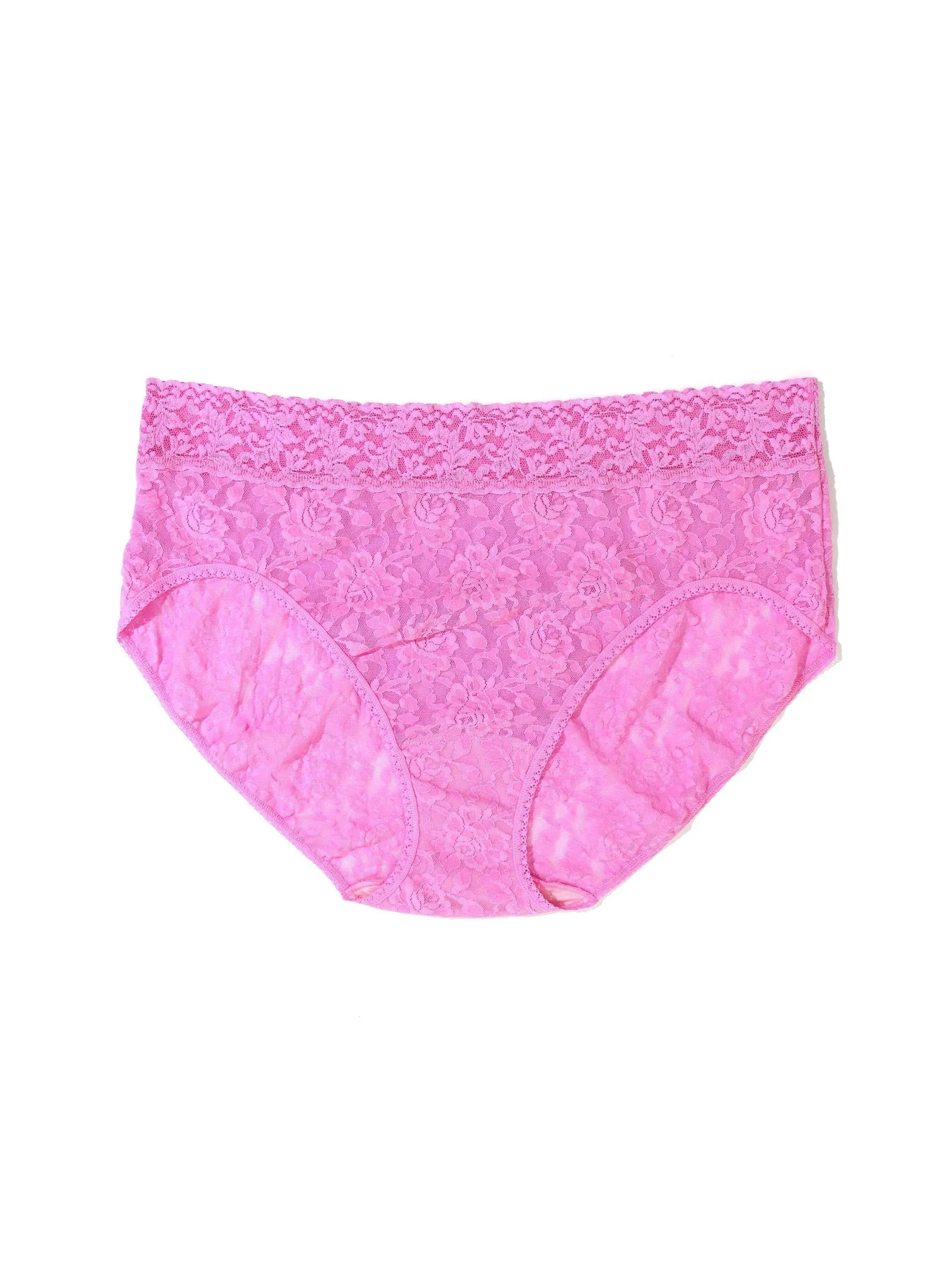 Plus Size Signature Lace French Brief Drifting Horizon Pink sold by Hanky Panky