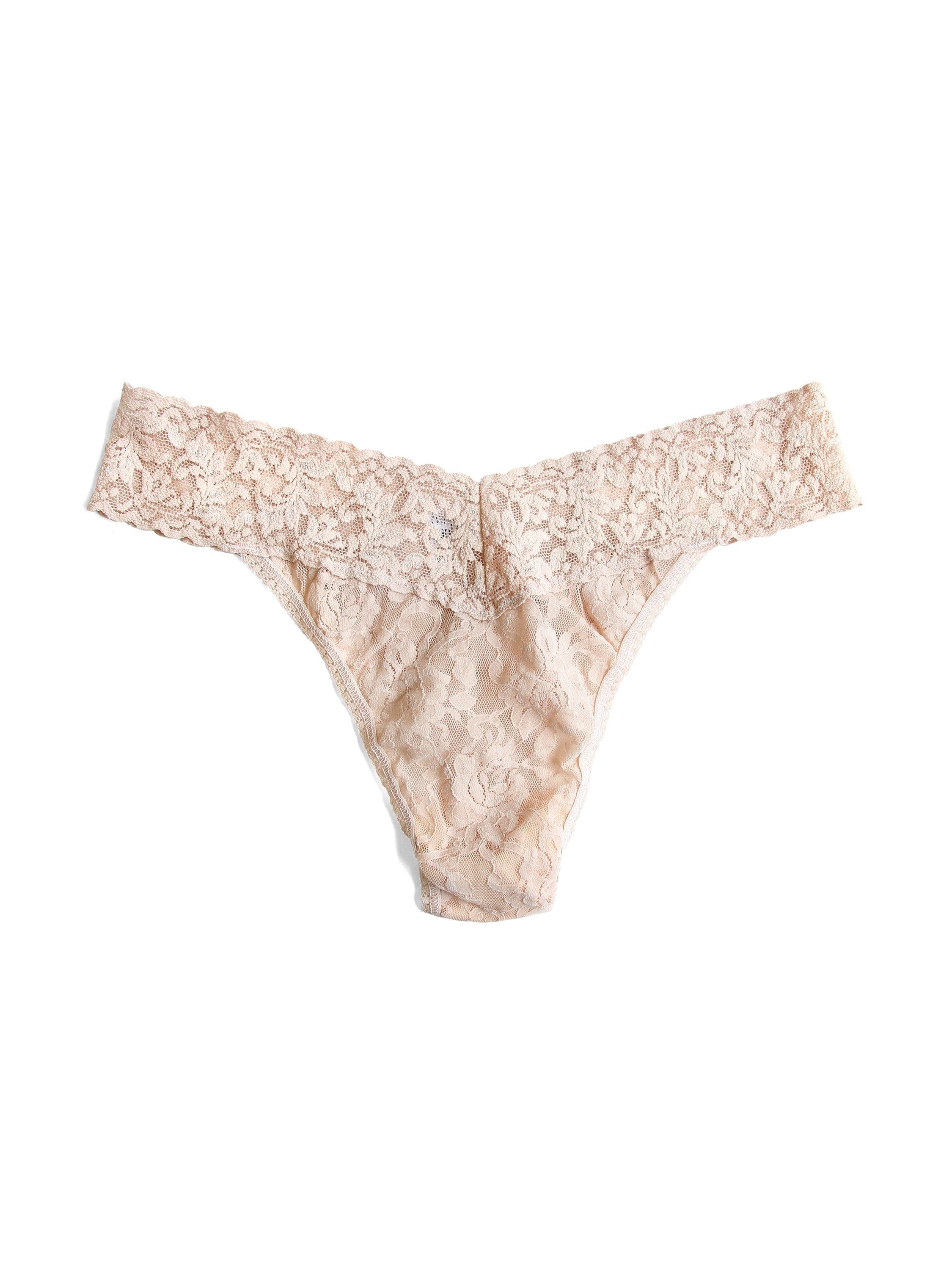 Plus Size Signature Lace Original Rise Thong sold by Hanky Panky