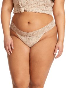 Plus Size Signature Lace Original Rise Thong sold by Hanky Panky
