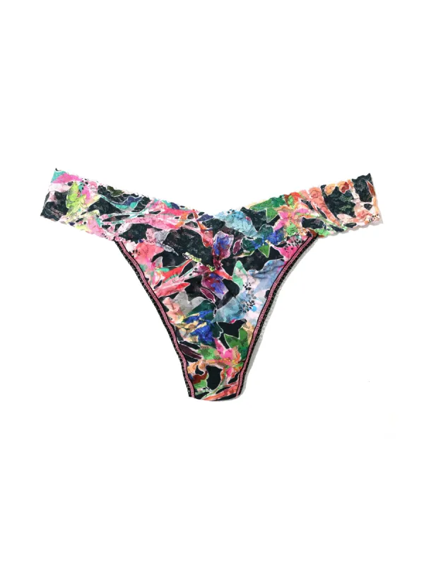 Plus Size Printed Signature Lace Thong Unapologetic Sale sold by Hanky Panky