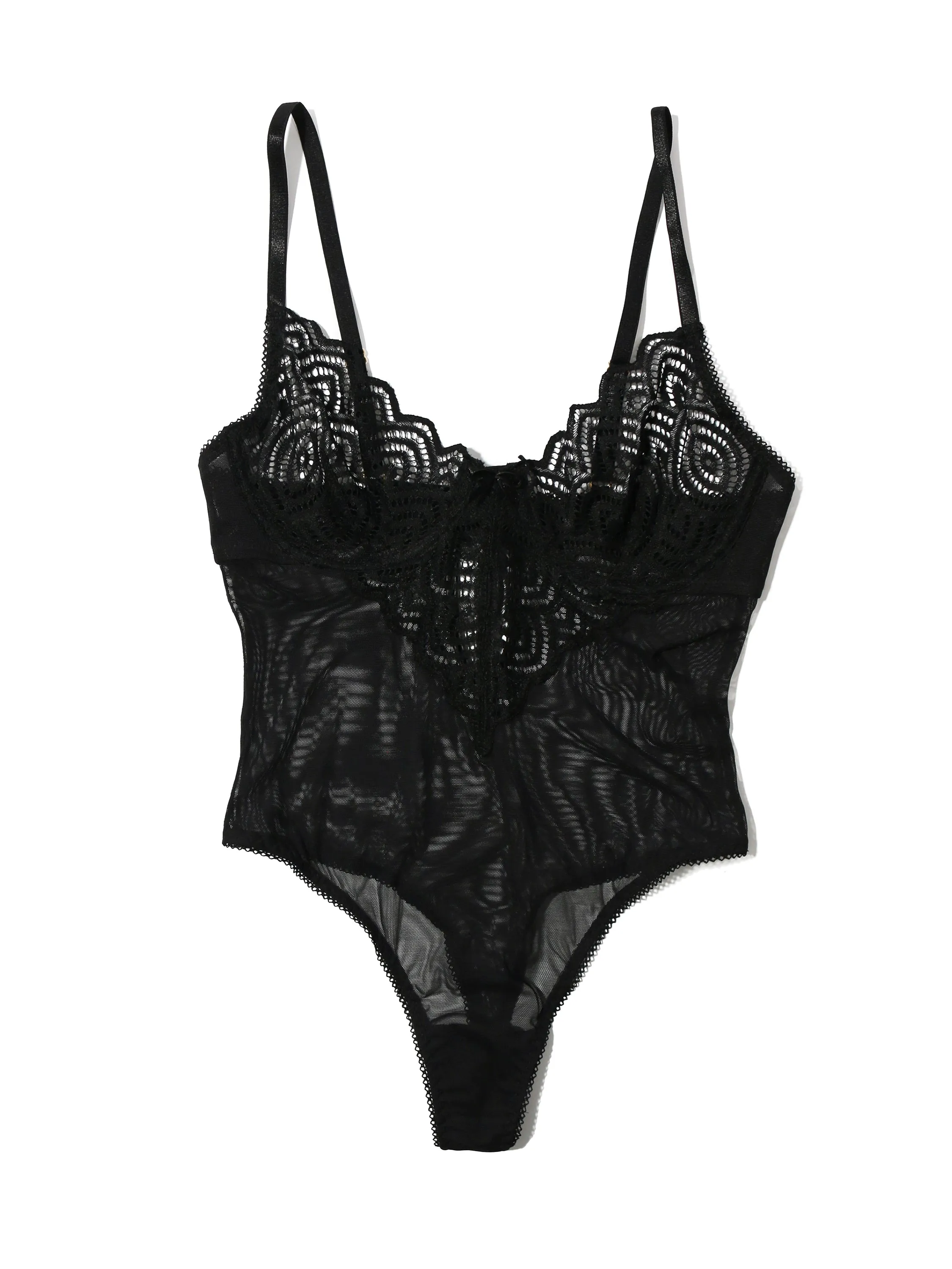 &oh™ Along The Lines Underwire Bodysuit Black Sale sold by Hanky Panky product image thumbnail 3