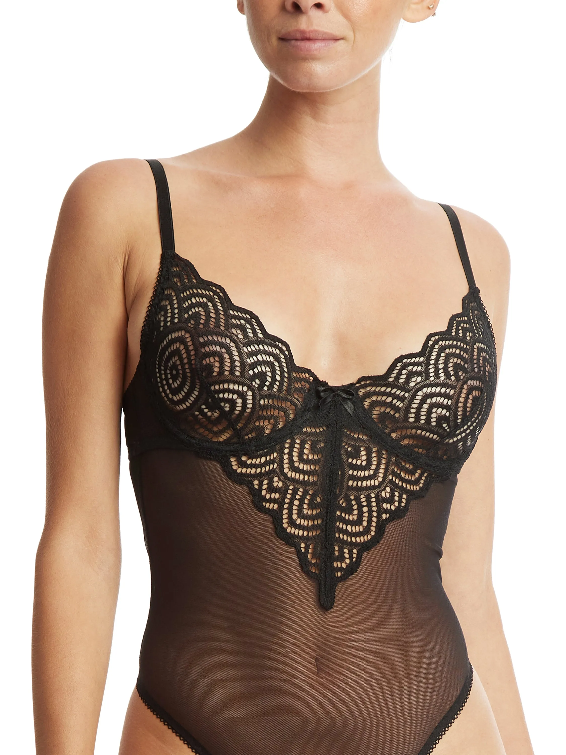 &oh™ Along The Lines Underwire Bodysuit Black Sale sold by Hanky Panky product image thumbnail 4