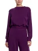 French Terry Cropped Crew Sweatshirt Dried Cherry Red Sale sold by Hanky Panky