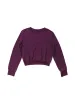 French Terry Cropped Crew Sweatshirt Dried Cherry Red Sale sold by Hanky Panky