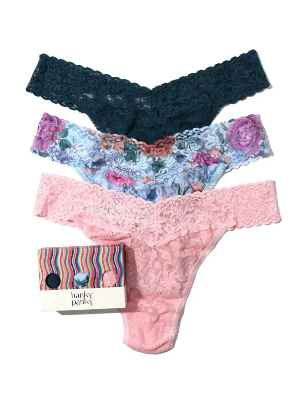 3 Pack Original Rise Thongs Exclusive sold by Hanky Panky