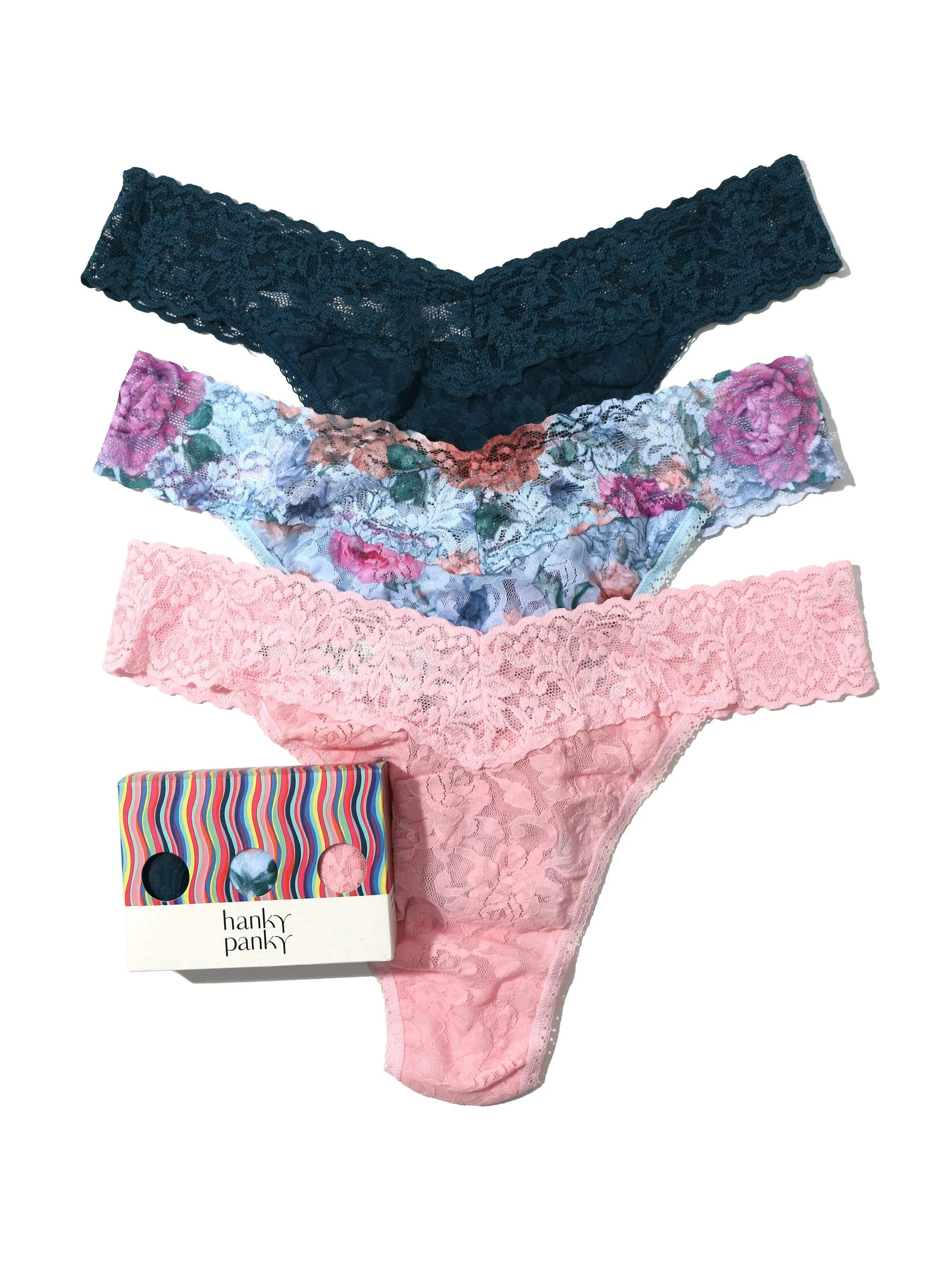 3 Pack Original Rise Thongs Exclusive sold by Hanky Panky