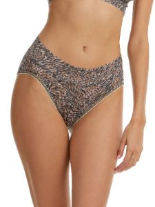 Printed Signature Lace French Brief Sale Animal Kingdom sold by Hanky Panky
