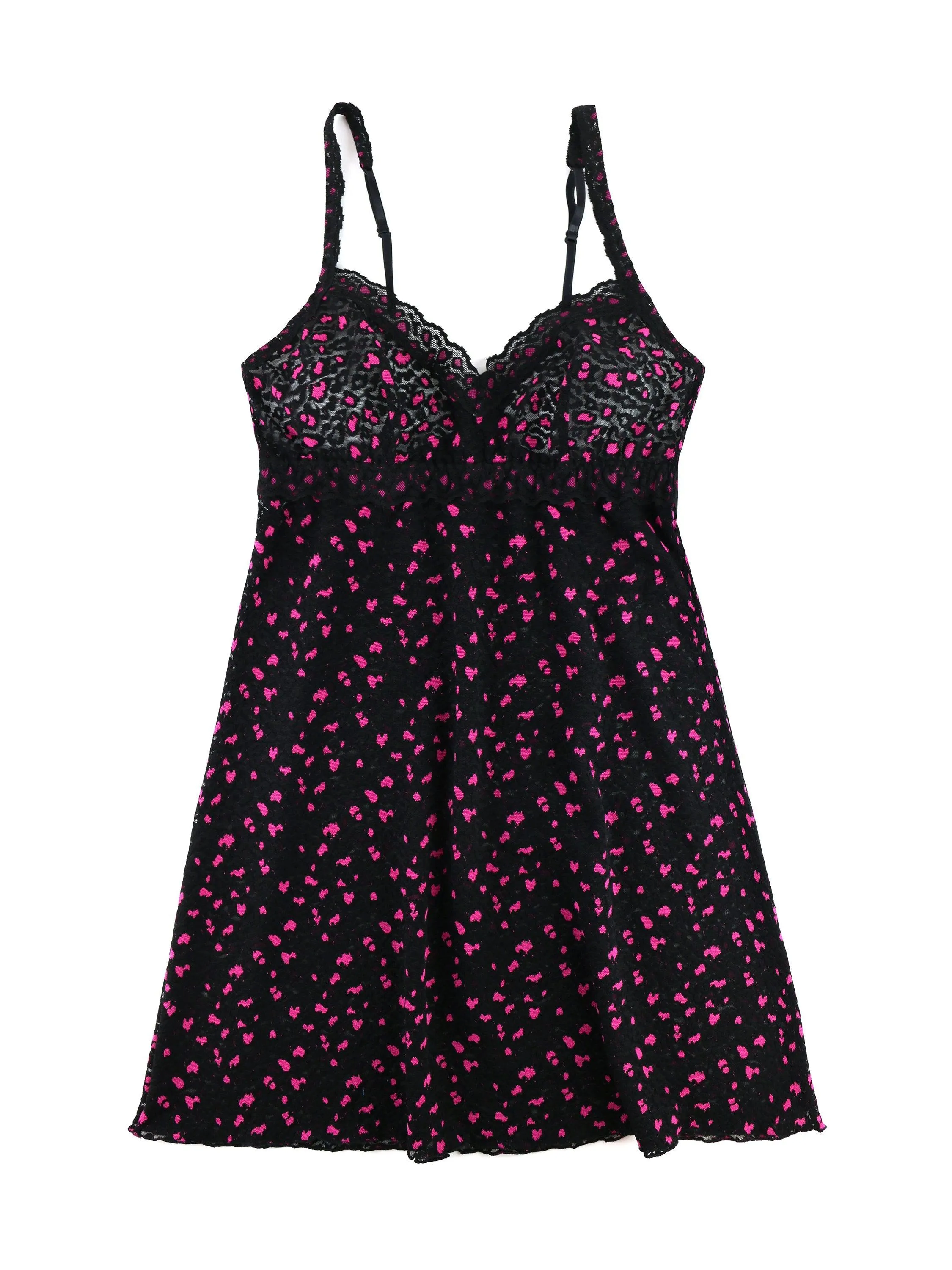 Cross-Dyed Leopard Chemise Black/Tulip Pink Sale sold by Hanky Panky