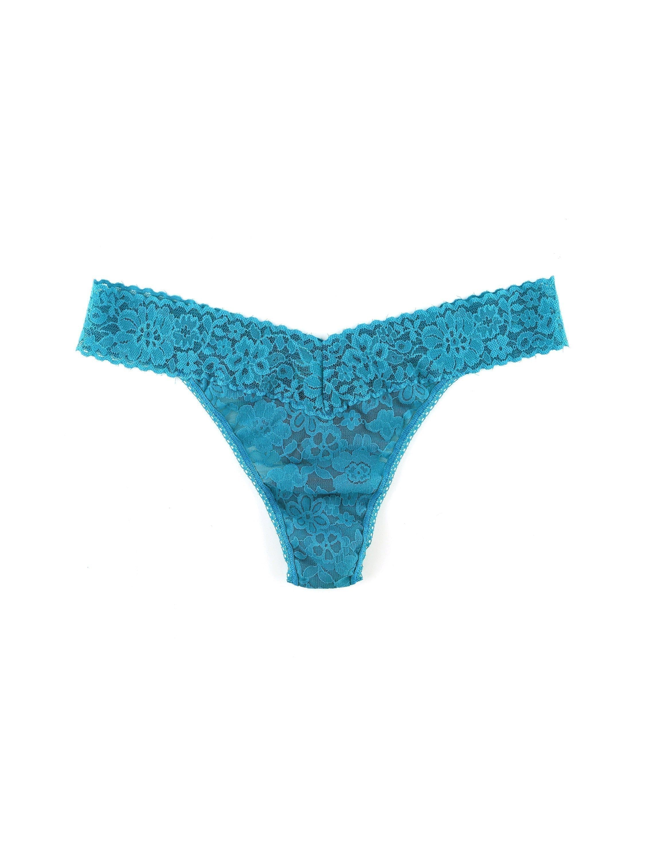 Daily Lace™ Original Rise Thong Tidal Teal Sale sold by Hanky Panky