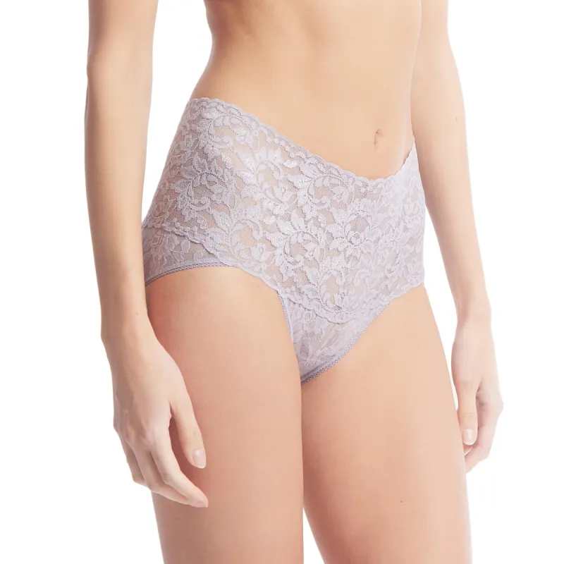 Retro Lace V-Kini Steel Grey sold by Hanky Panky