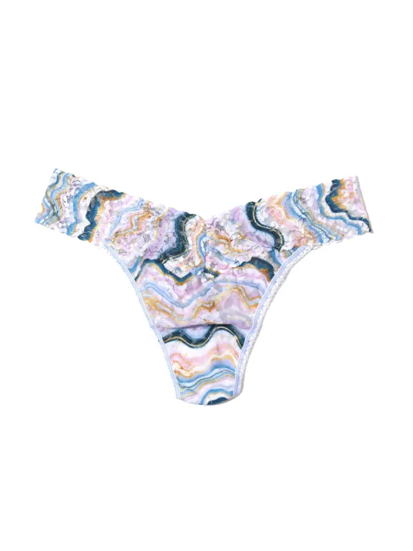 Printed Signature Lace Original Rise Thong Manifest It Sale sold by Hanky Panky