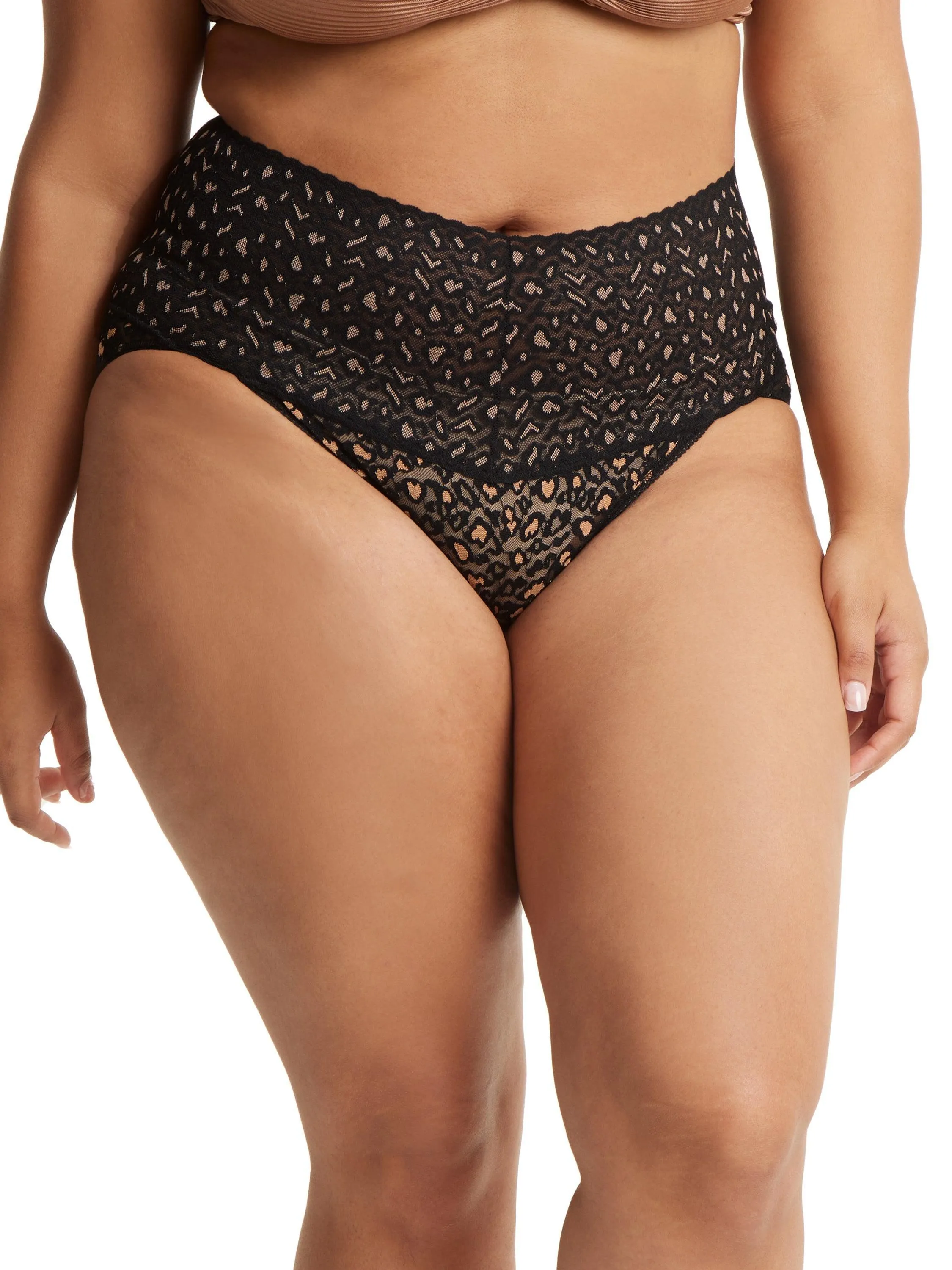 Cross-Dyed Leopard Plus Retro V-Kini Black sold by Hanky Panky product image thumbnail 2