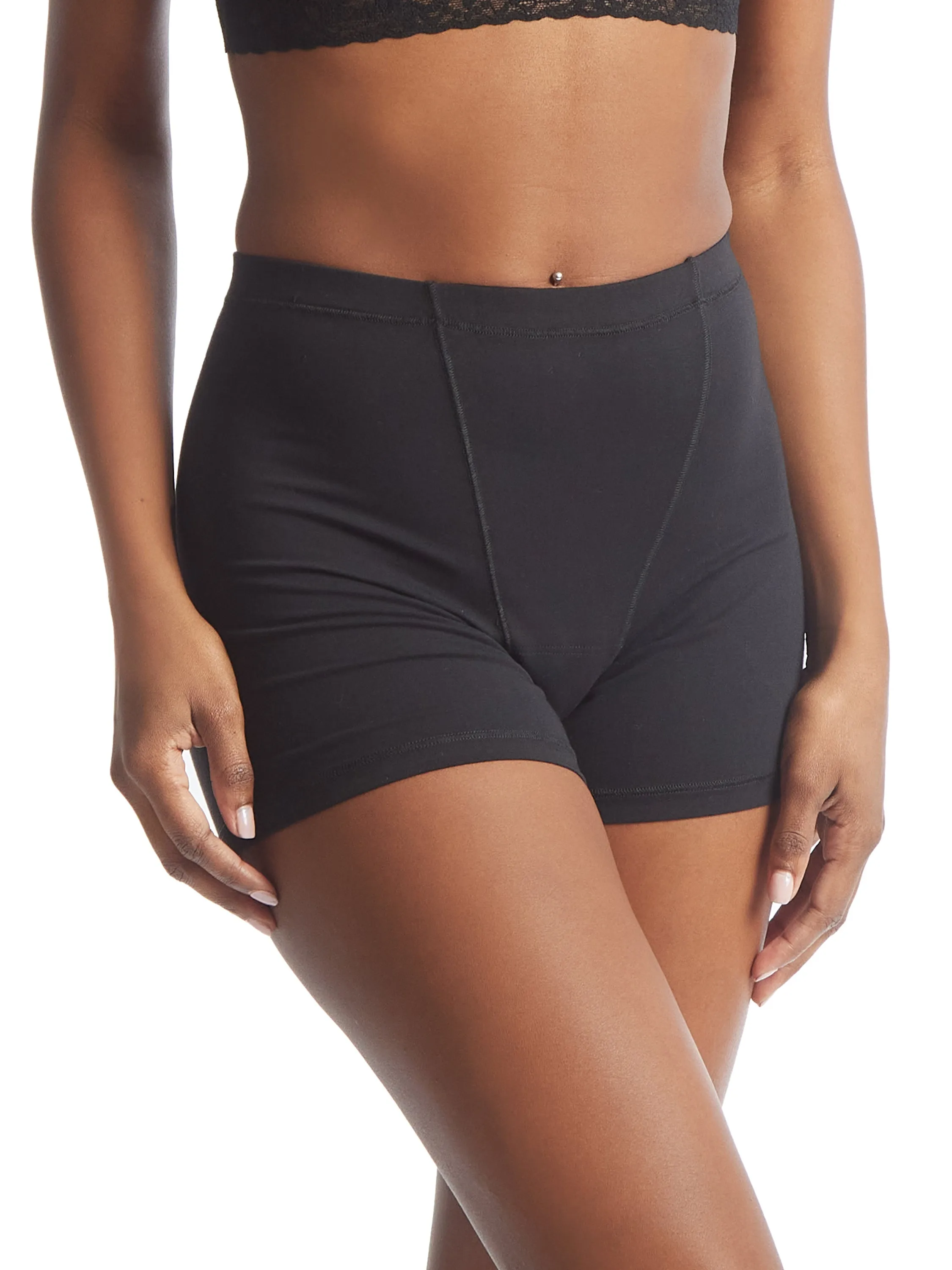 Supima® Cotton Boxer Brief Black sold by Hanky Panky