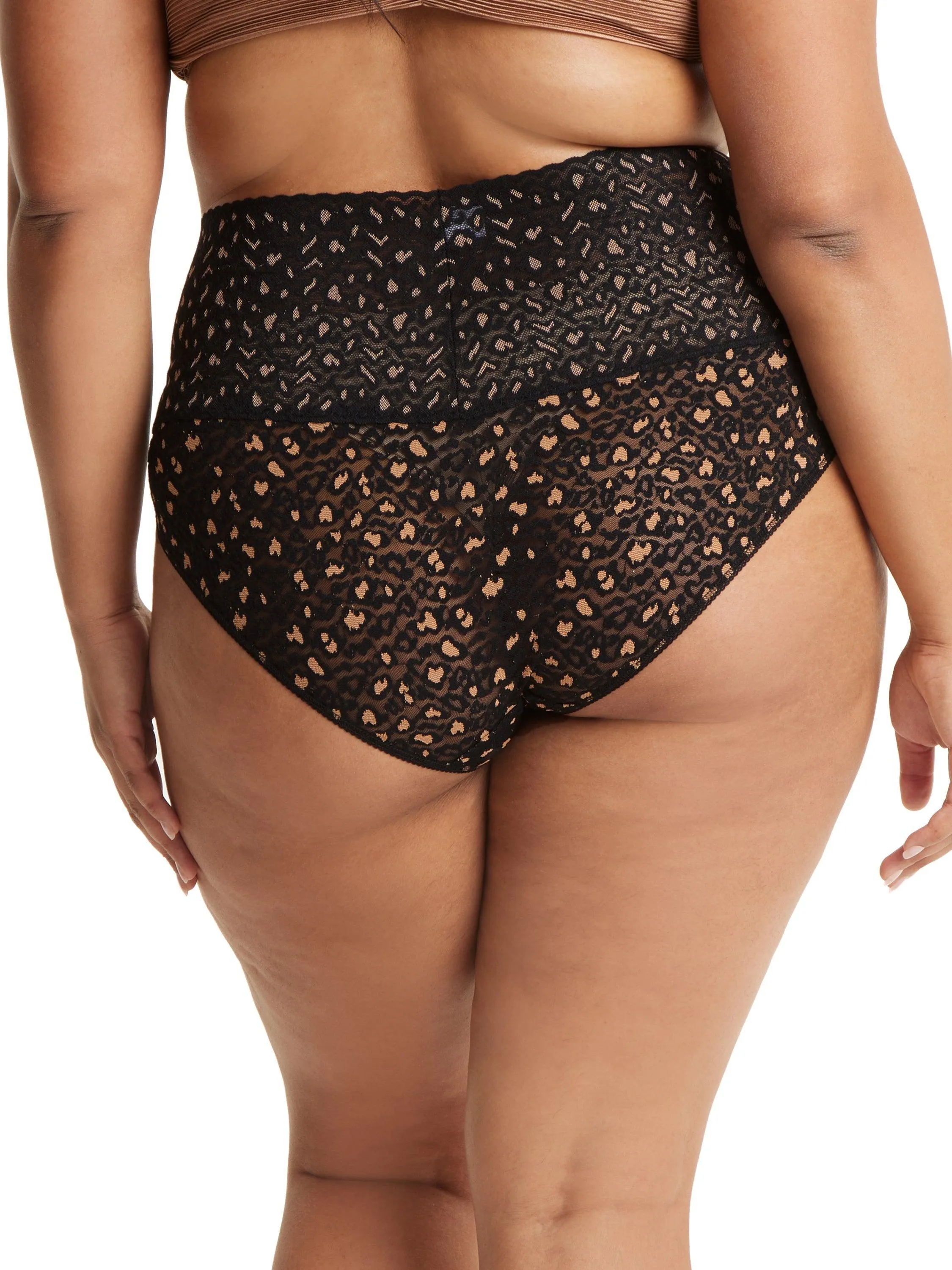 Cross-Dyed Leopard Plus Retro V-Kini Black sold by Hanky Panky product image thumbnail 3