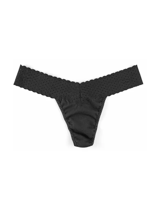 Eco Cotton Low Rise Thong Black Sale sold by Hanky Panky