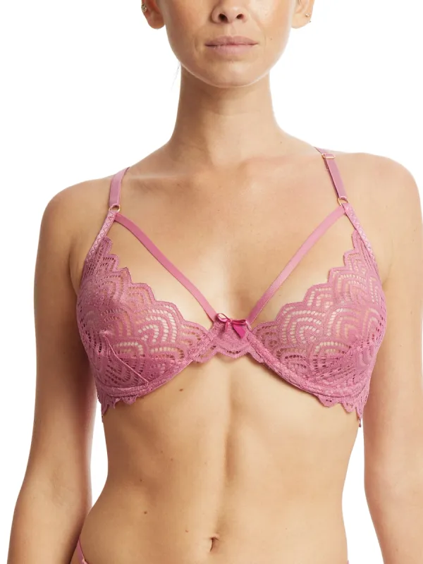&oh™ Along The Lines Underwire Bra Rosehip Pink Sale made by Hanky Panky