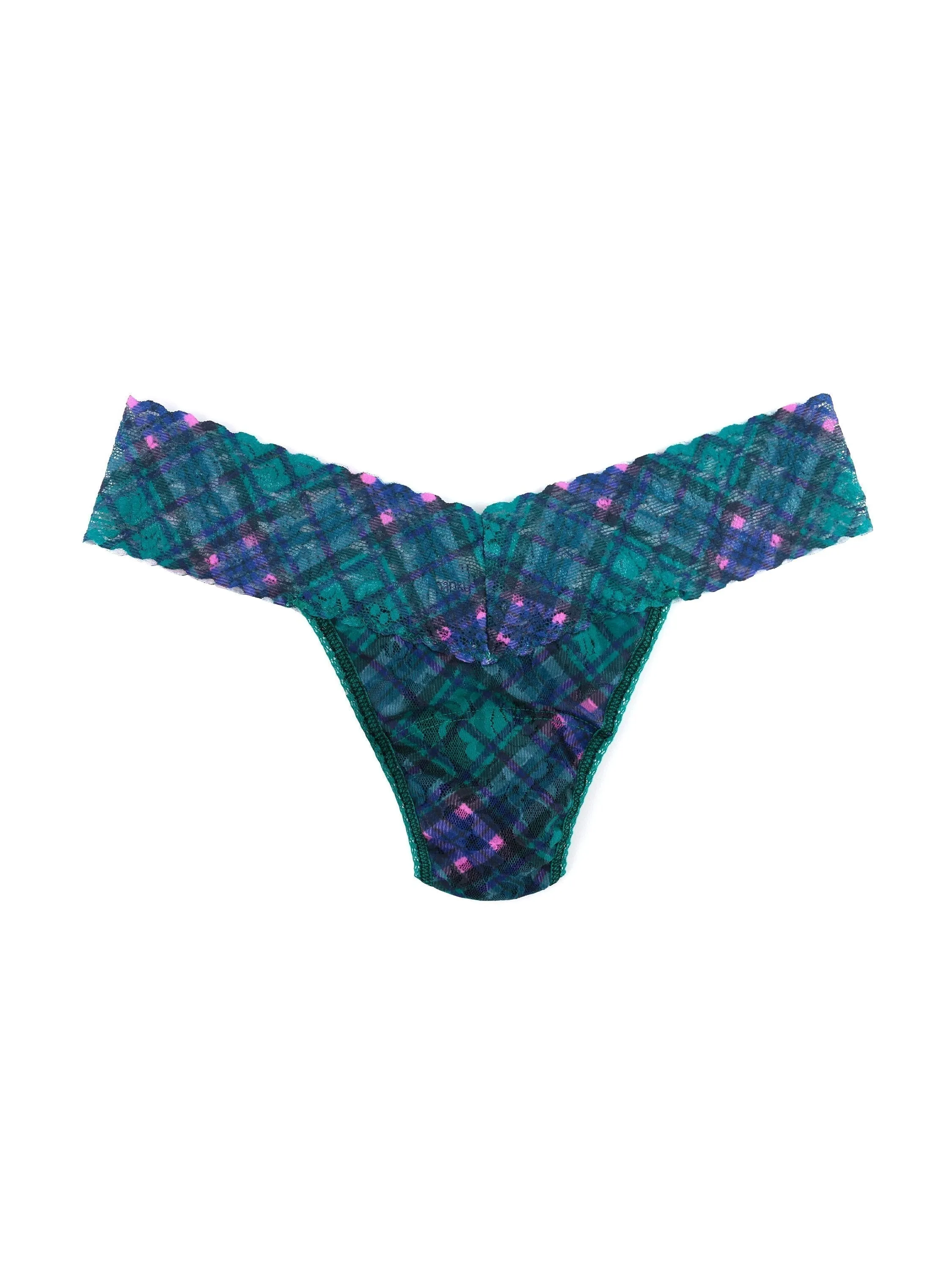 Petite Size Printed Signature Lace Thong 90's Plaid Sale sold by Hanky Panky