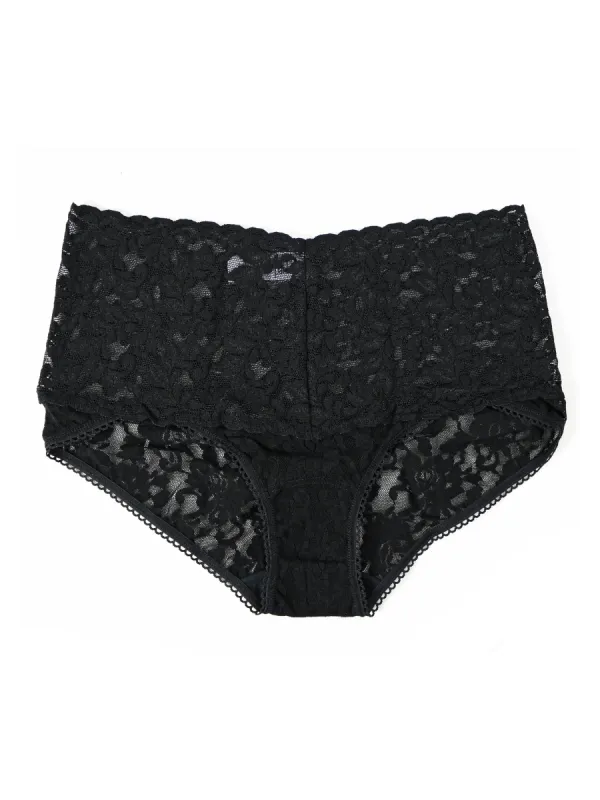 Retro Lace V-Kini Black sold by Hanky Panky