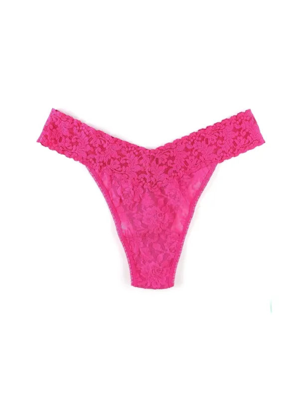 Signature Lace Original Rise Thong Intuition Pink sold by Hanky Panky