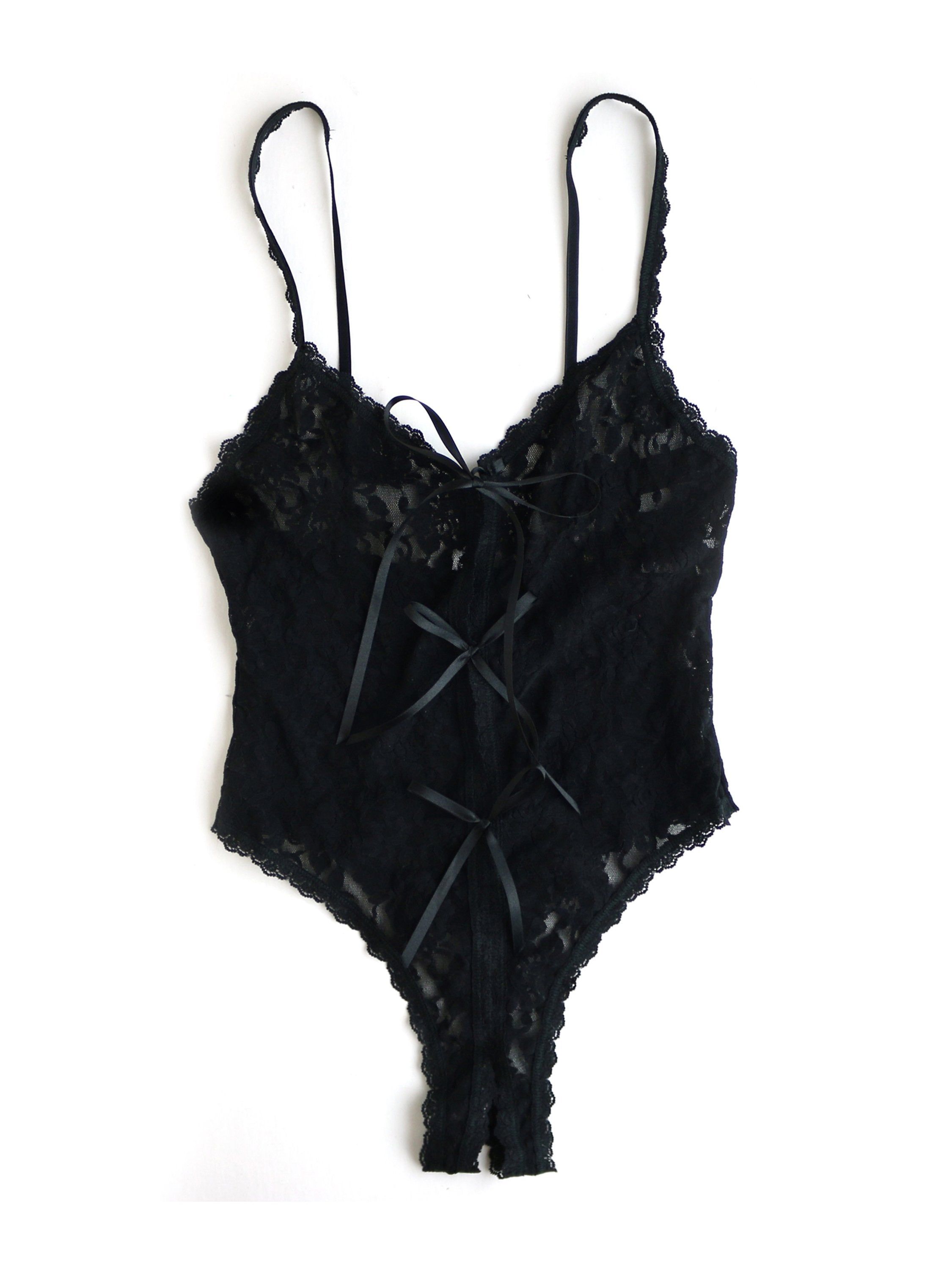 Signature Lace Crotchless Teddy sold by Hanky Panky