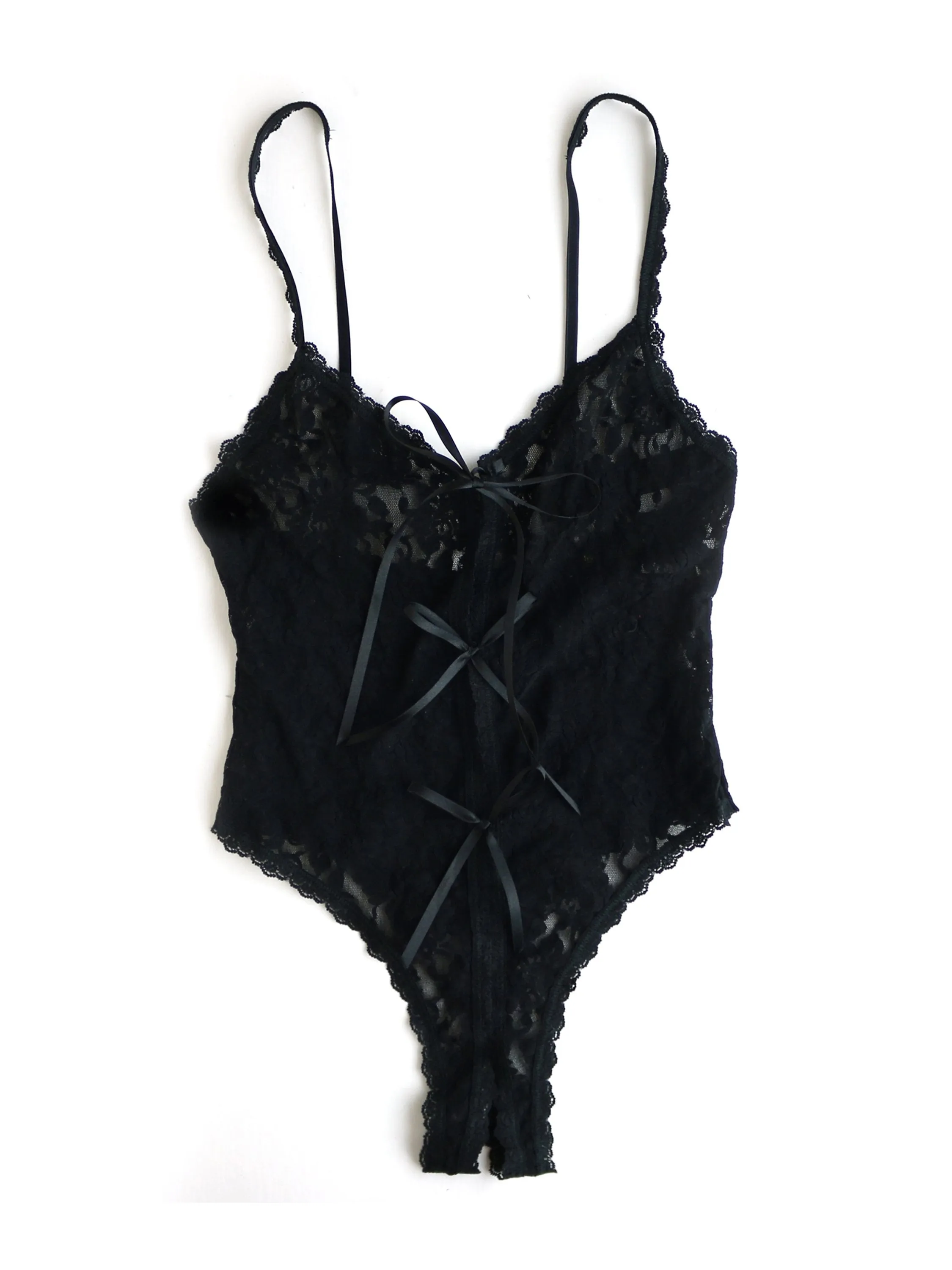 &oh™ Signature Lace® Crotchless Teddy Black sold by Hanky Panky product image thumbnail 2