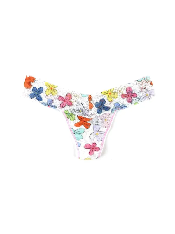 Printed Signature Lace Low Rise Thong Mod For You sold by Hanky Panky