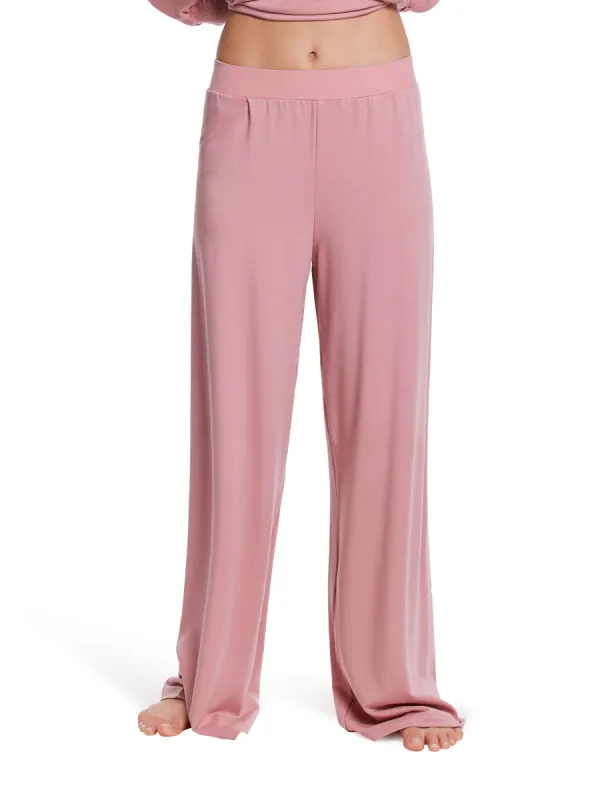 French Terry Wide Leg Pant Mauve Orchid Pink Sale sold by Hanky Panky
