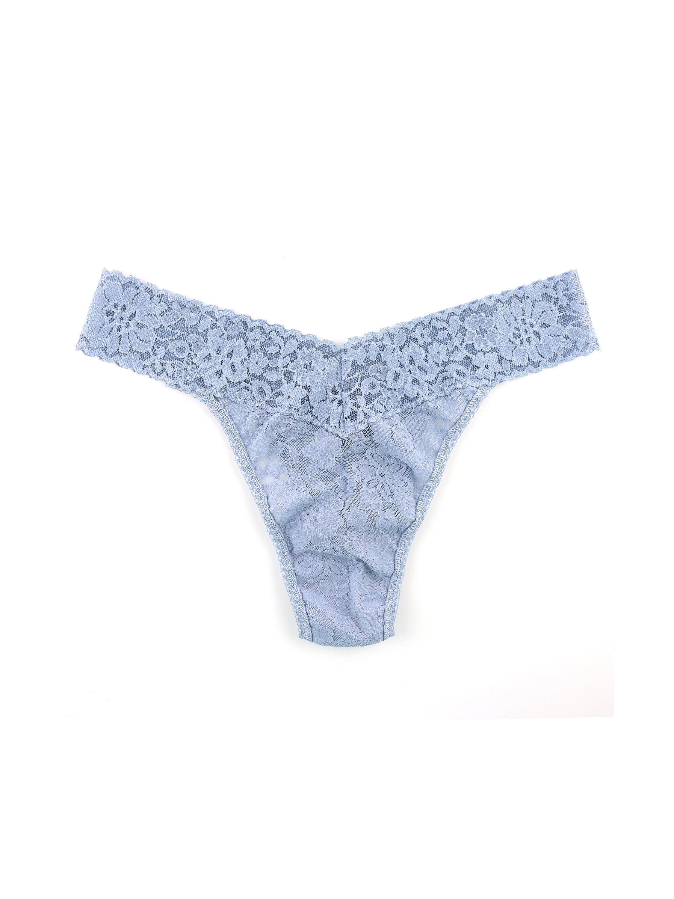 Daily Lace™ Original Rise Thong Grey Mist Sale sold by Hanky Panky