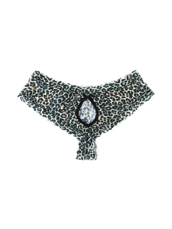 &oh™ Signature Lace Crotchless Cheeky Hipster Classic Leopard sold by Hanky Panky
