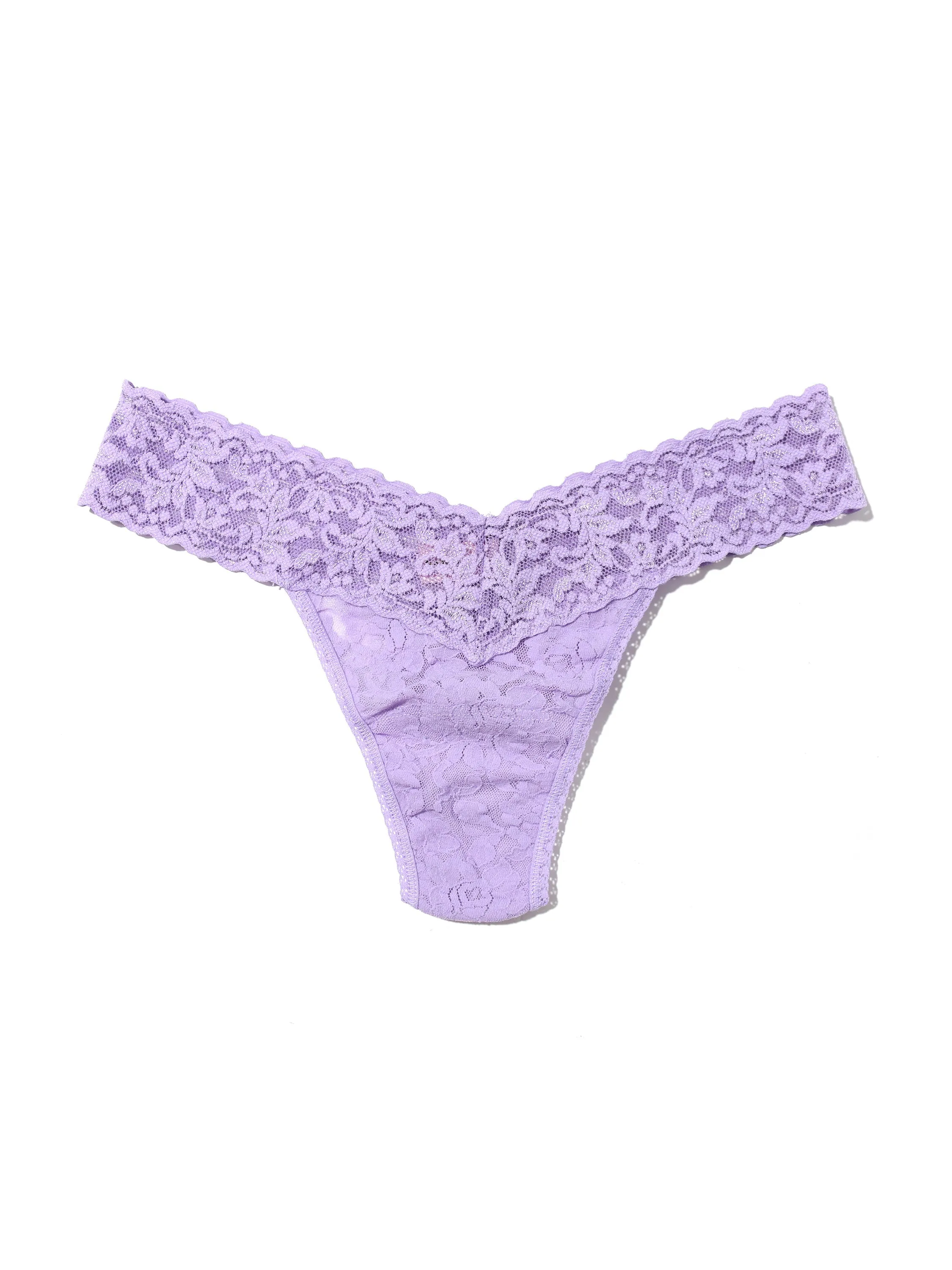 Signature Lace Low Rise Thong Wisteria Purple Sale sold by Hanky Panky product image thumbnail 3