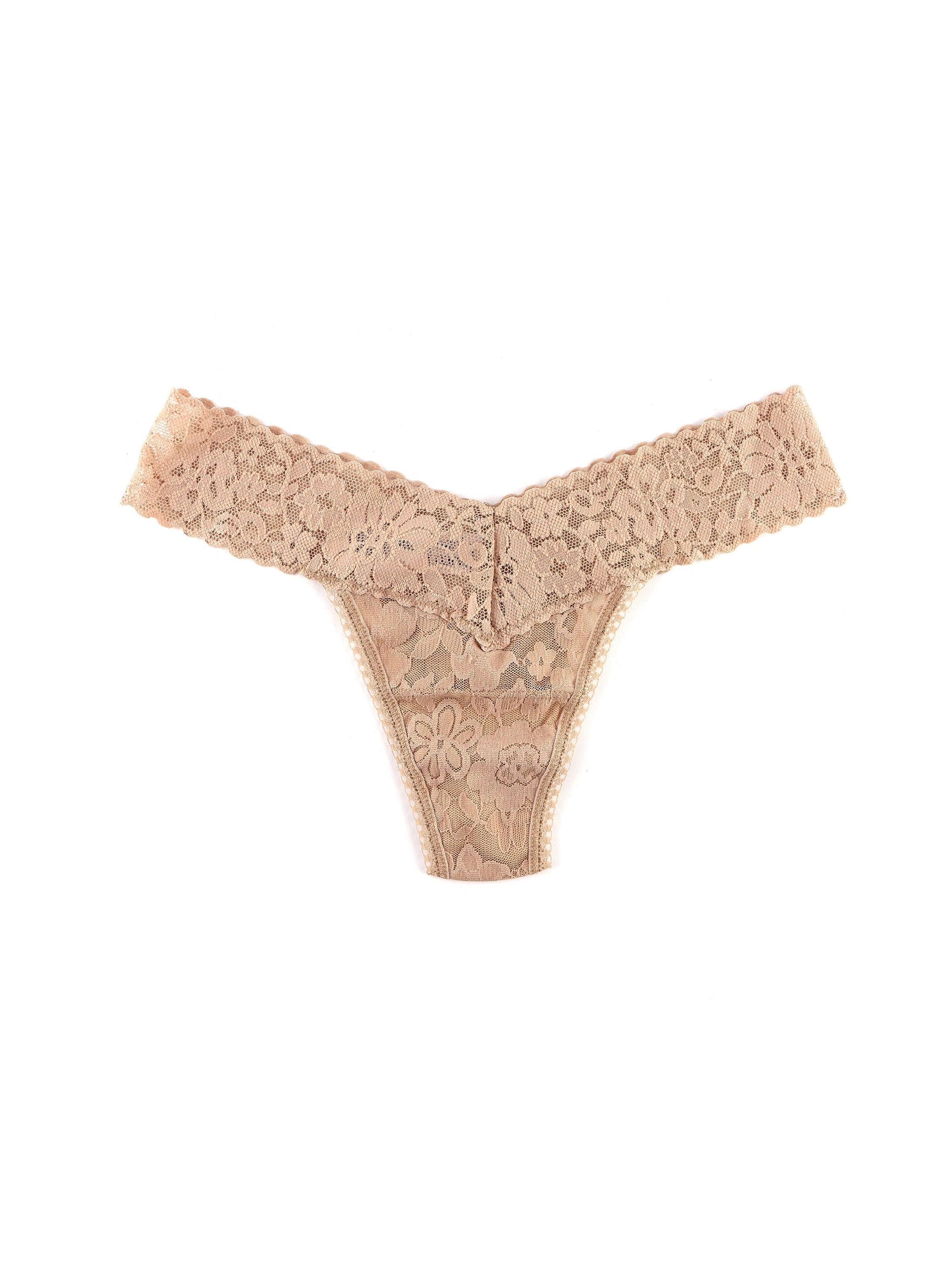 Daily Lace™ Petite Low Rise Thong Taupe Sale sold by Hanky Panky