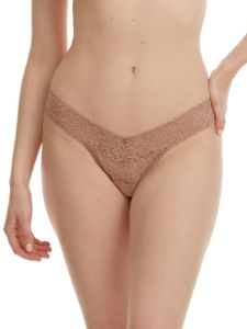 Daily Lace™ Petite Low Rise Thong Taupe Sale sold by Hanky Panky