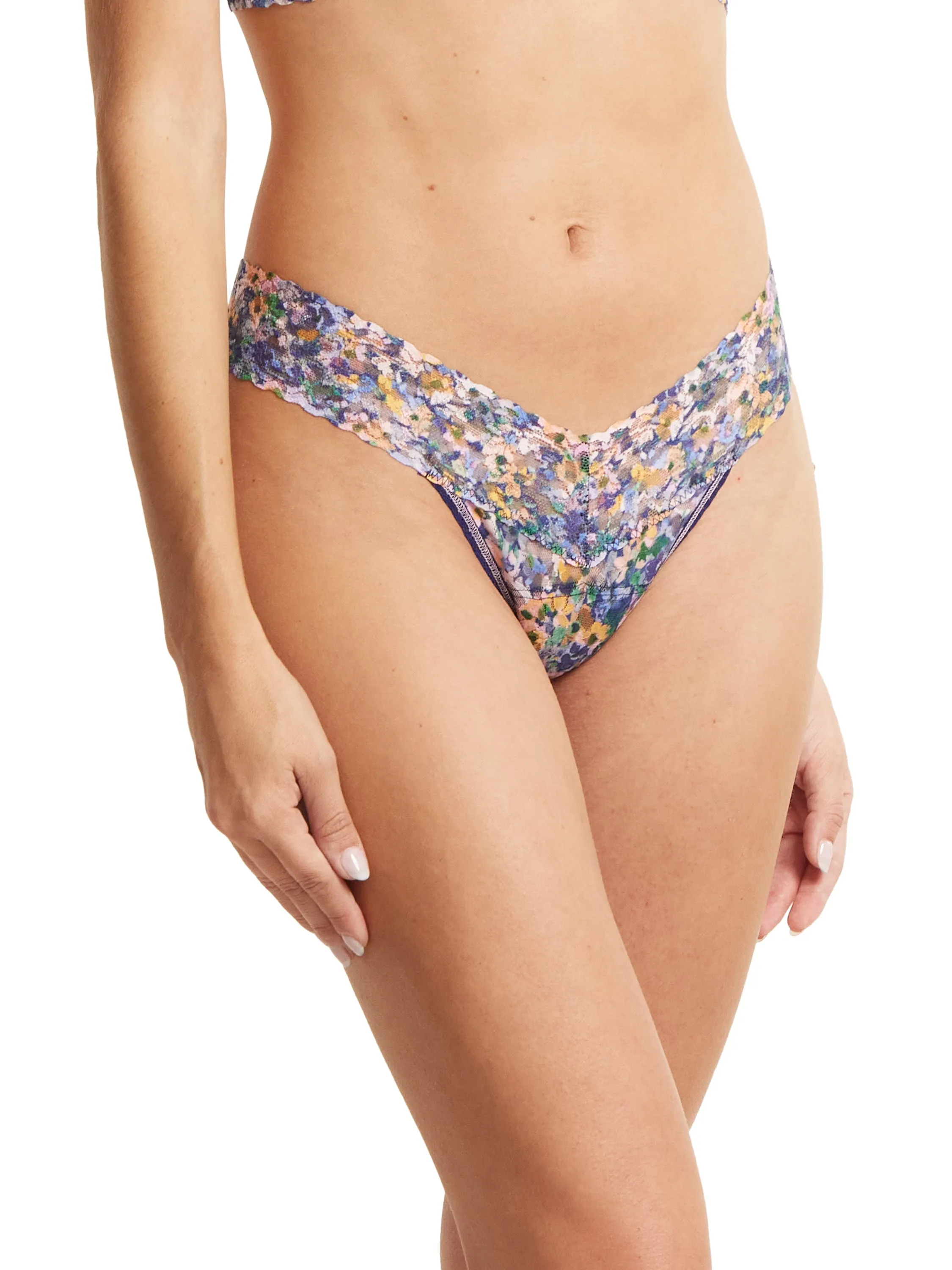 Printed Signature Lace Low Rise Thong Staycation Sale sold by Hanky Panky