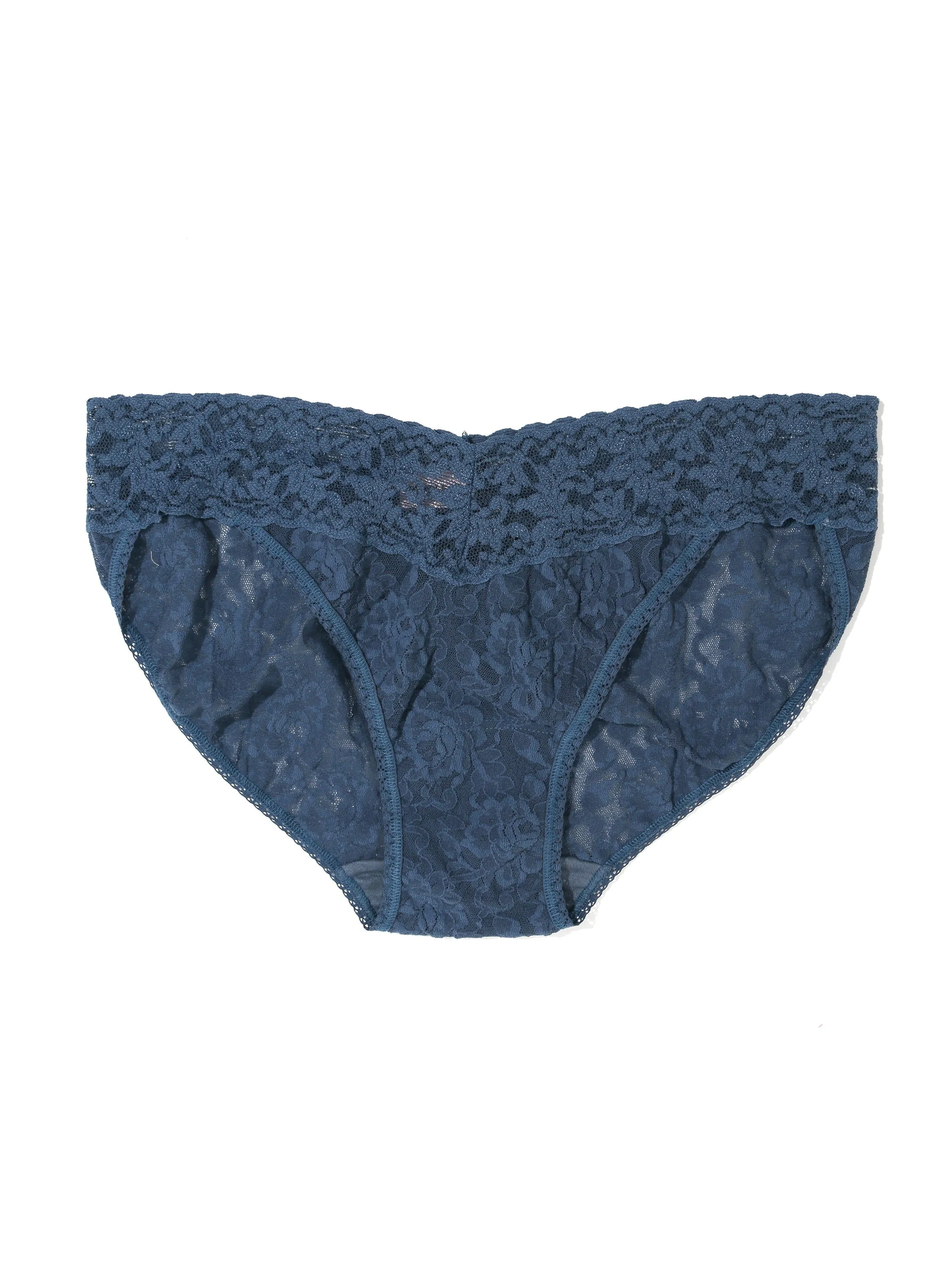Signature Lace V-Kini Deep Waters Blue sold by Hanky Panky