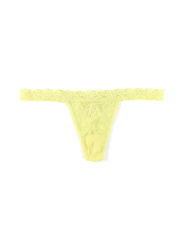 Signature Lace G-String Smile More Yellow Sale sold by Hanky Panky